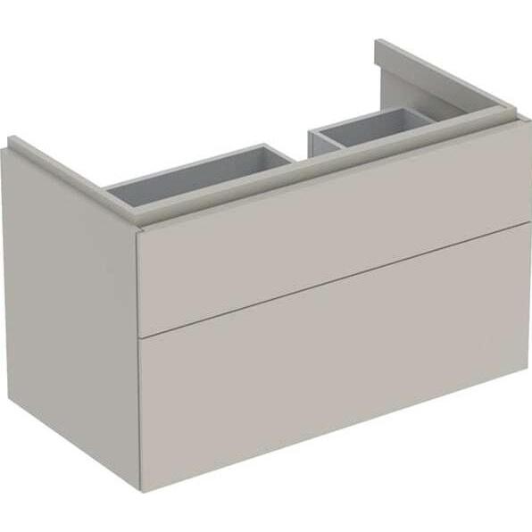 Geberit, Waschbeckenunterschrank, Xeno 2 Waschtischunterschrank mit Siphonausschnitt rechts 500.516., 880x530x462mm, 2 S...