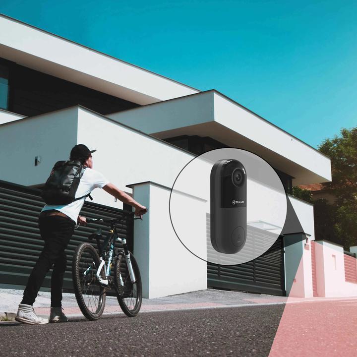Produktbild Tellur Smart WiFi Video DoorBell 1080P, PIR, Wired black (WLAN)