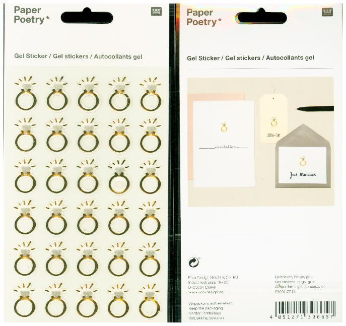Immagine prodotto Rico Design Adesivi in gel, anelli, oro.99001.77.19