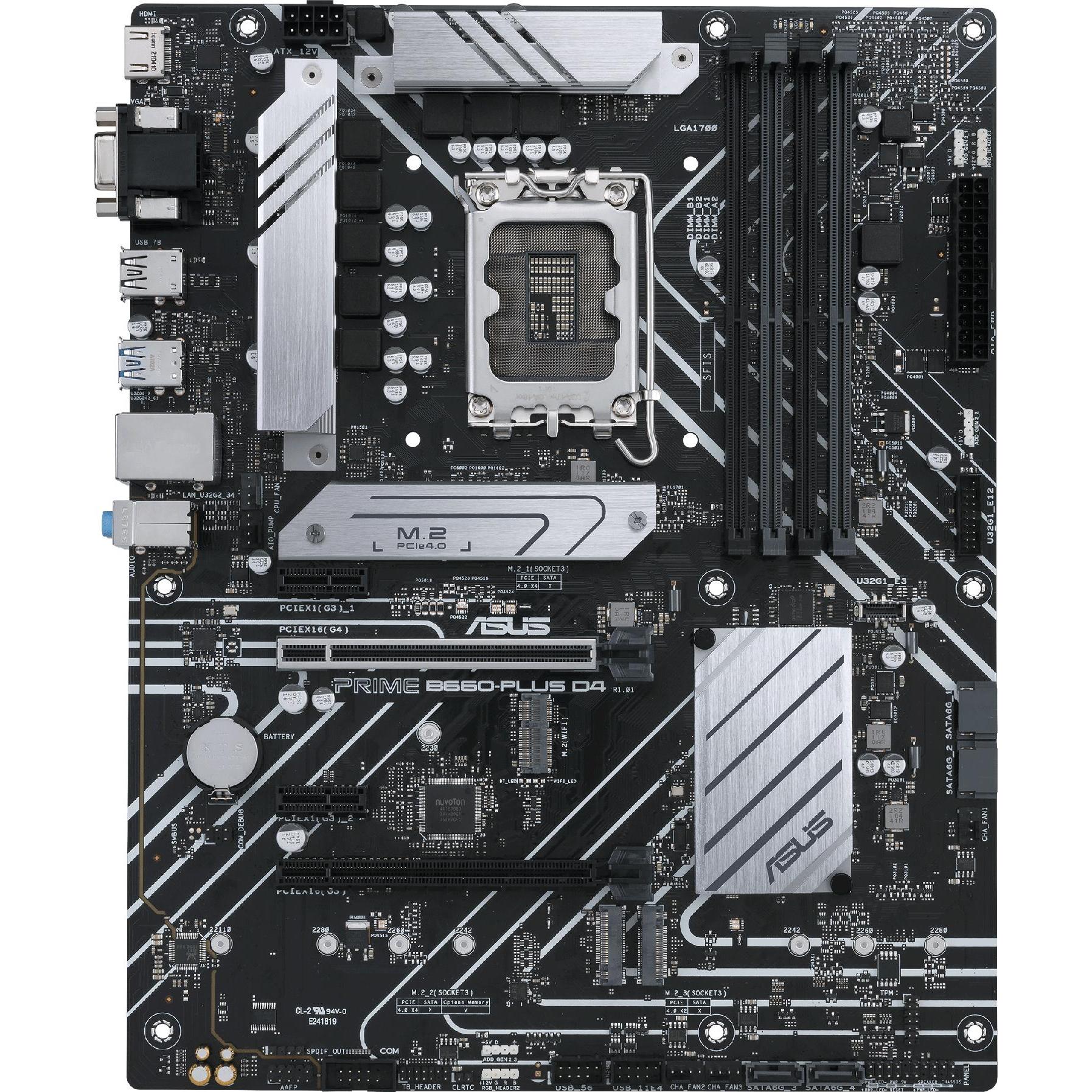 ASUS PRIME B660-PLUS D4 (LGA 1700, Intel B660, ATX), Mainboard