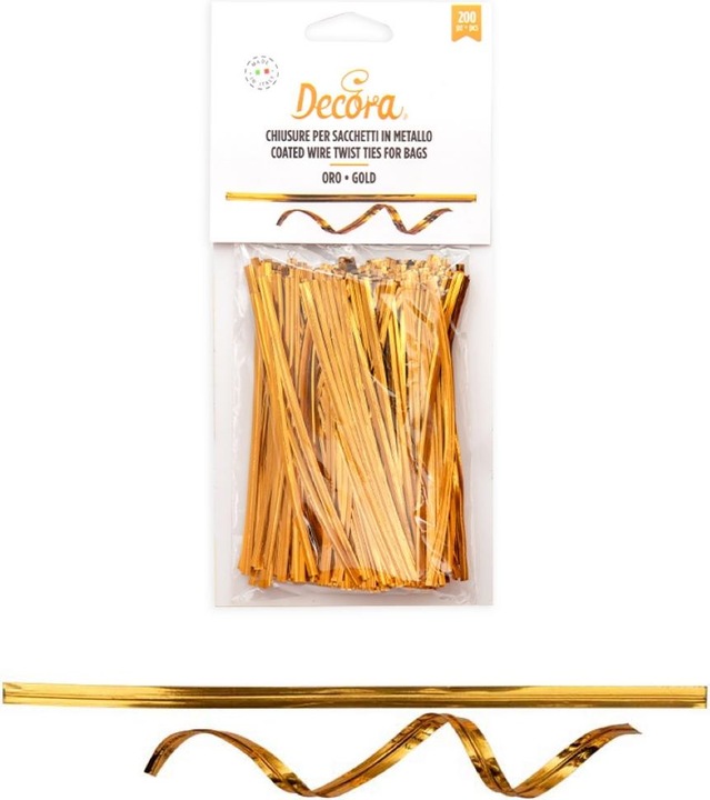 Produktbild Decora Fermetures pour sachets - Doré (Geschenktüte, 200 x)