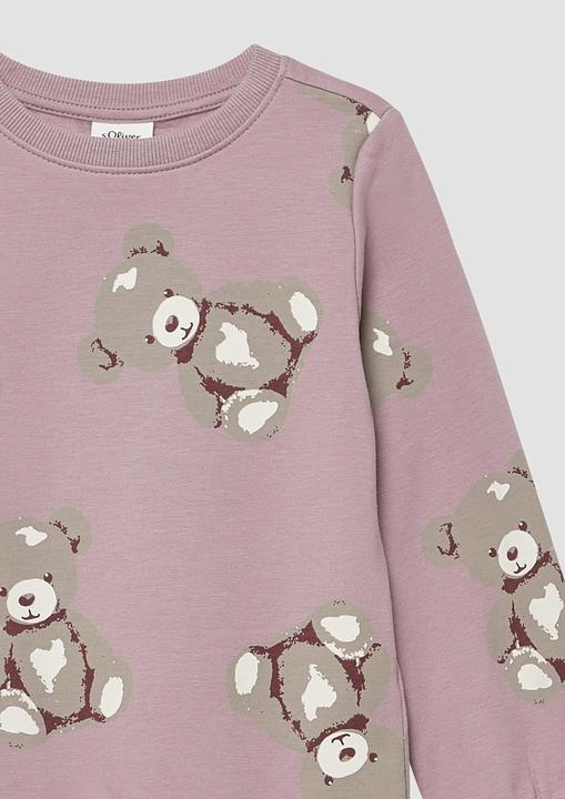 Produktbild s.Oliver Sweatshirt Kuscheliges Sweatshirt mit All-over-Print (140)