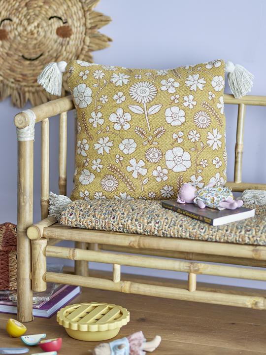 Image du produit Bloomingville Mini Camille Cushion, Jaune, Coton recyclé (40 x 40 cm)