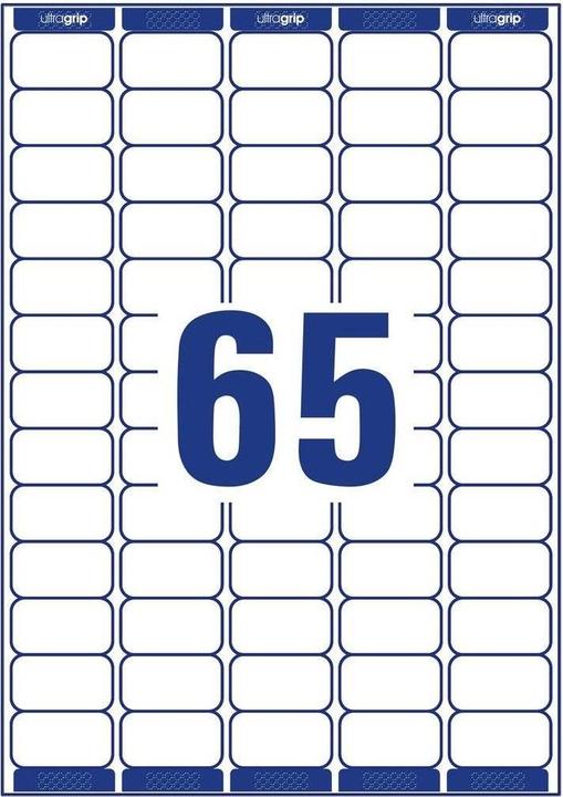 Actual product image Avery L7651-25 printer label White