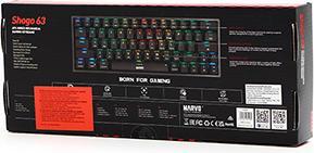 Actual product image Marvo SHOGO 63 Tastatur verkabelt (USB) US, schwarz mechanische (US, Cable)