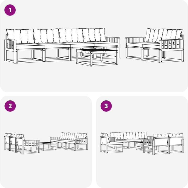 Produktbild vidaXL Outdoor-Sofa