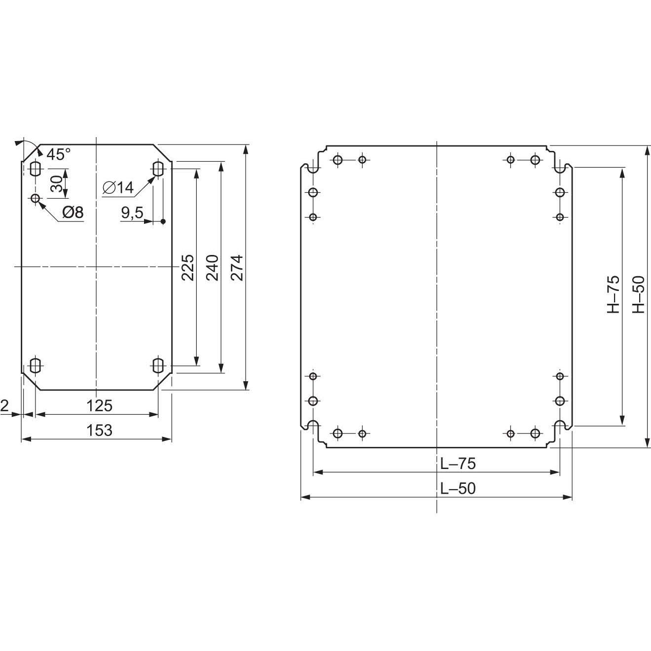 Schneider Electric, Verteilerschrank Zubehör, Montageplatte