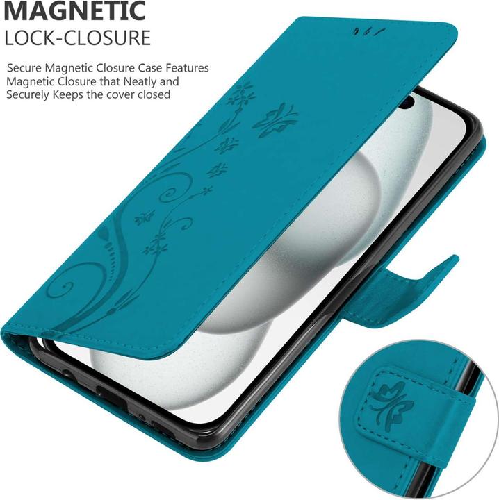 Actual product image Cadorabo Case for Apple iPhone 15 Flower Book (Apple iPhone 15)