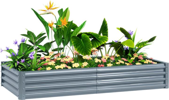 Produktbild Outsunny Hochbeet Stahl Silber