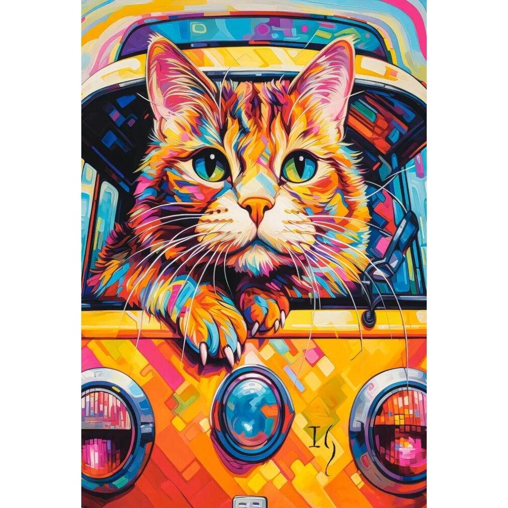 Thumbnail - Castorland Puzzle 100 pieces Cat Bus Travel (100 Teile)