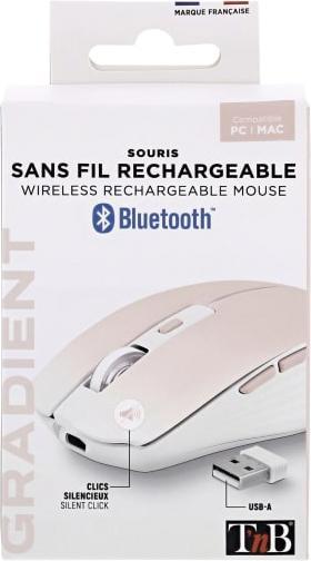 Actual product image T'nB TNB Souris rechargeable rose (Cable, Wireless)