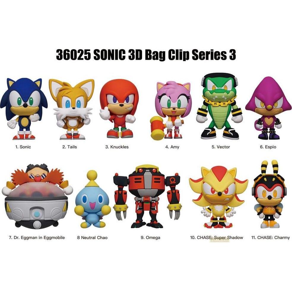 Monogram, Portachiavi, Sonic - The Hedgehog 3D PVC-Taschenanhänger Series 3 Display (24)