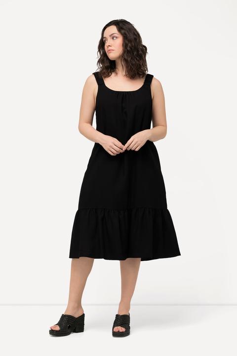 Produktbild Ulla Popken Midikleid, Elastikträger, Rundhals, ärmellos, Taschen (42, 44)