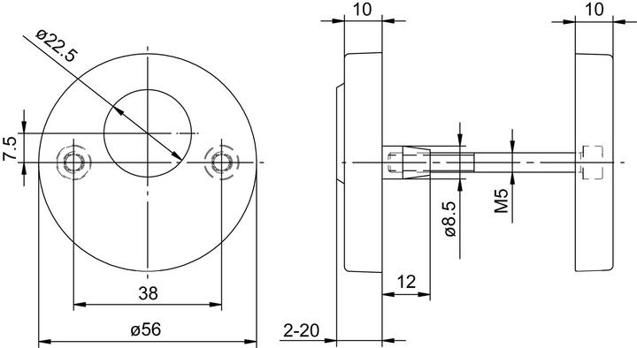 Produktbild Mega Zylinderschutzrosetten 34.101 (Türrosette)
