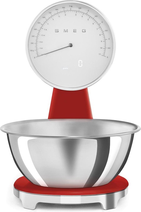 Smeg KSF01RDWW Keukenweegschaal, rood
