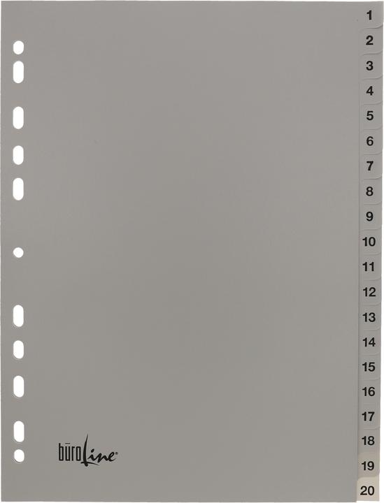 Actual product image BüroLine Index PP grey A4