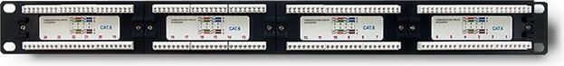 Actual product image Qoltec 54474 Patch panel RACK 24 connectors Cat 6 UTP Black