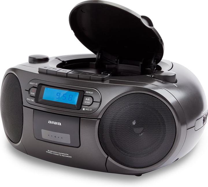 Actual product image Aiwa BBTC-550BK portable stereo system Digital Black (FM, PLL, Bluetooth, Radio Frequency (RF))