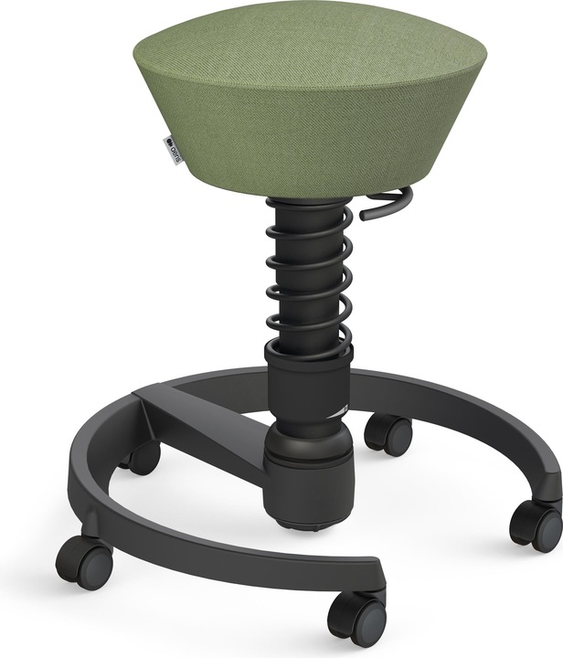 Produktbild Aeris Sitzhocker Swopper 102HBSTBK schwarz/grün, mit Rollen