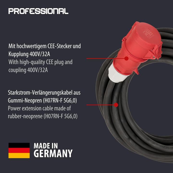 Produktbild Brennenstuhl Strom Verlängerungskabel CEE IP44, H07RN F 5G6,0 5 polig (10 m)