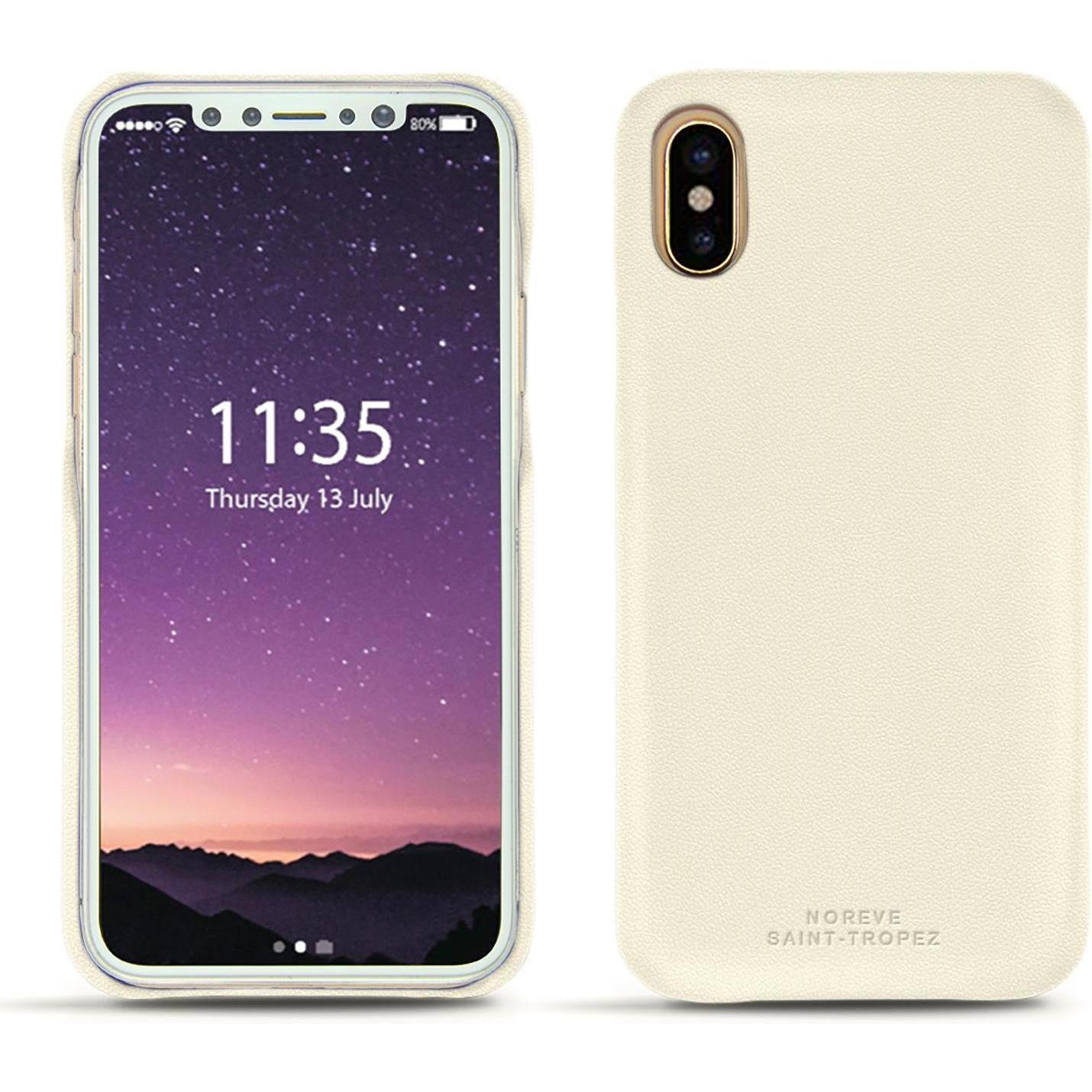 Thumbnail - Noreve Lederschutzhülle (Apple iPhone XS), Smartphone Hülle, Weiss