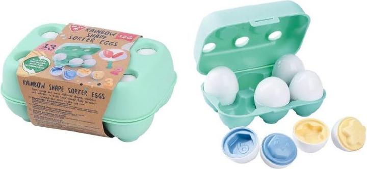 Actual product image PlayGo Rainbow Shape -Sorter Eggs - 13 Pcs*
