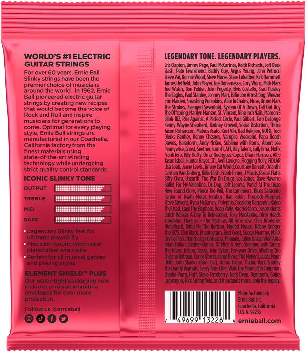 Produktbild Ernie Ball Saitensatz, Slinky Nickel, Burly 11-52, 3er-Pack (6 x, E-Gitarre, 0.05")