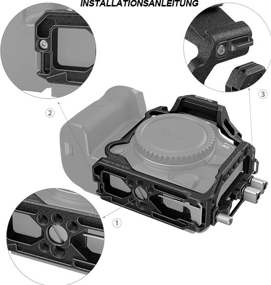 Image du produit SmallRig 3656 "Black Mamba" Half Cage & serre-câble pour Canon EOS R5&R6