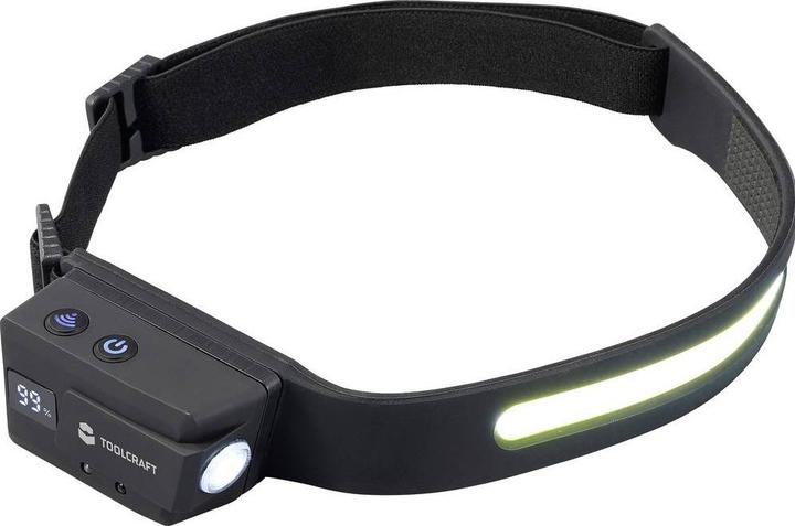 Image du produit Toolcraft Lampe COB avec spot lumineux, fonctionnant sur batterie avec capteur, 320 lm (320 lm)