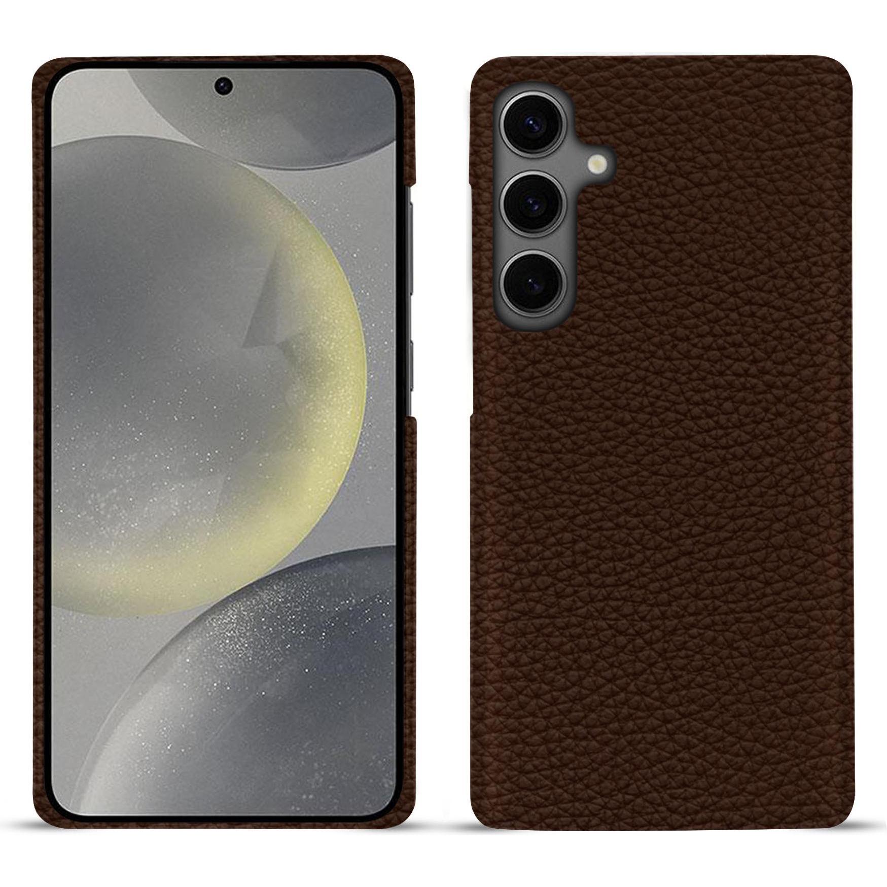 Noreve Lederschutzhülle (Samsung Galaxy S24), Smartphone Hülle, Braun