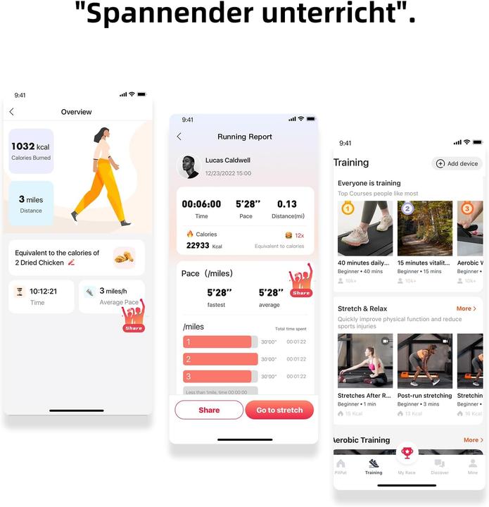 Image du produit Superun Walking Pad Laufband mit App und Rennstrecke