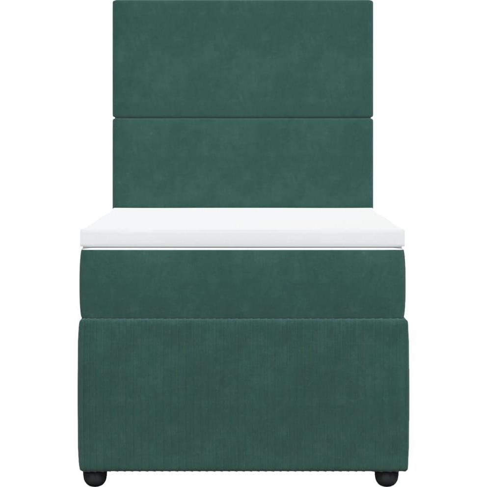 Thumbnail - VidaXL, Bett, Bo x springbett mit Matratze 80 x 200 cm Samt (80 x 200 cm)