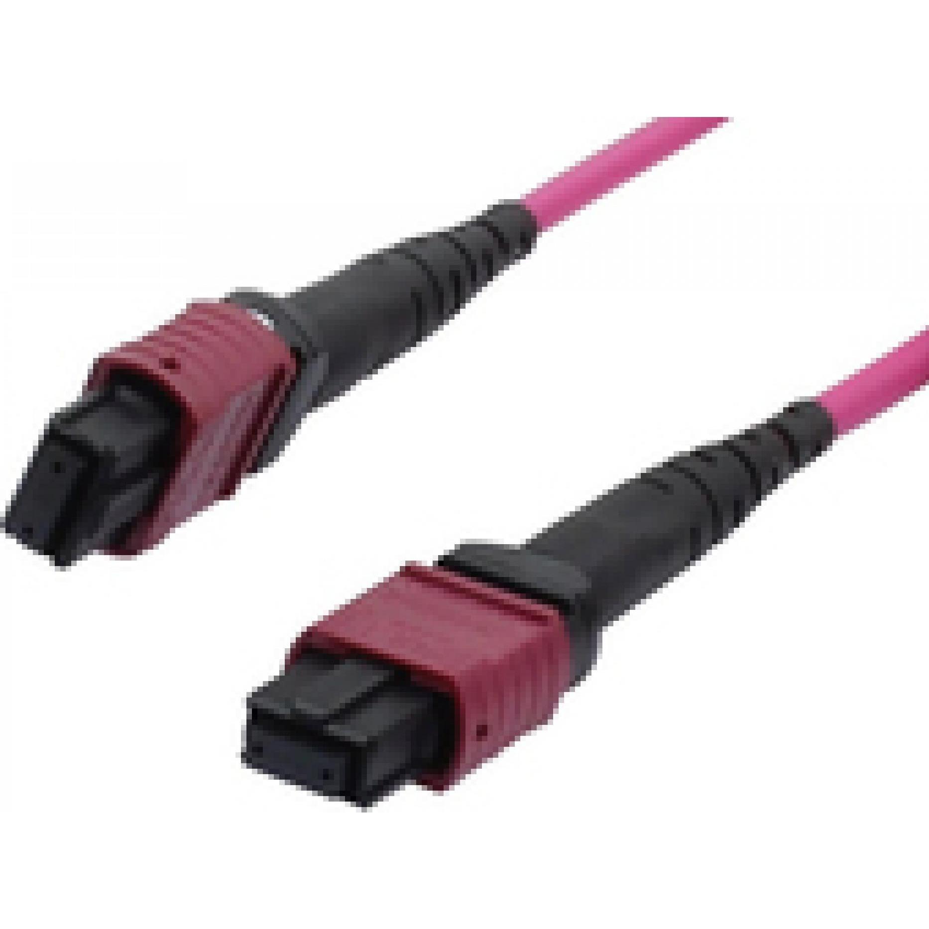 Synergy 21 LWL-MTP-Female Patchkabel OM4 LowLoss(ELite), 12 Faser, Typ B crossed, erika-violett, 10m, Synergy 2 (UTP, CA...