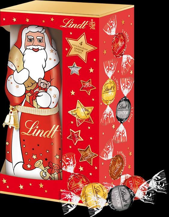 Immagine prodotto Lindt Scatola regalo di latte Lindor assortito e Babbo Natale (197 g)