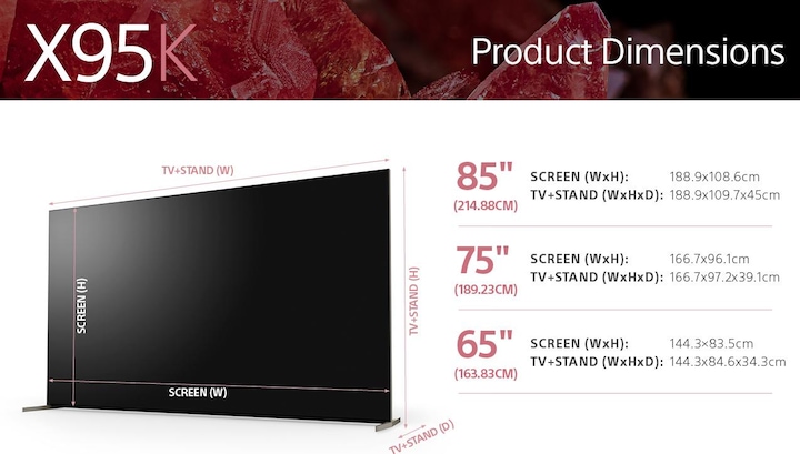 Produktbild Sony XR-65X95K (65", X95K, Mini-LED, 4K, 2022)