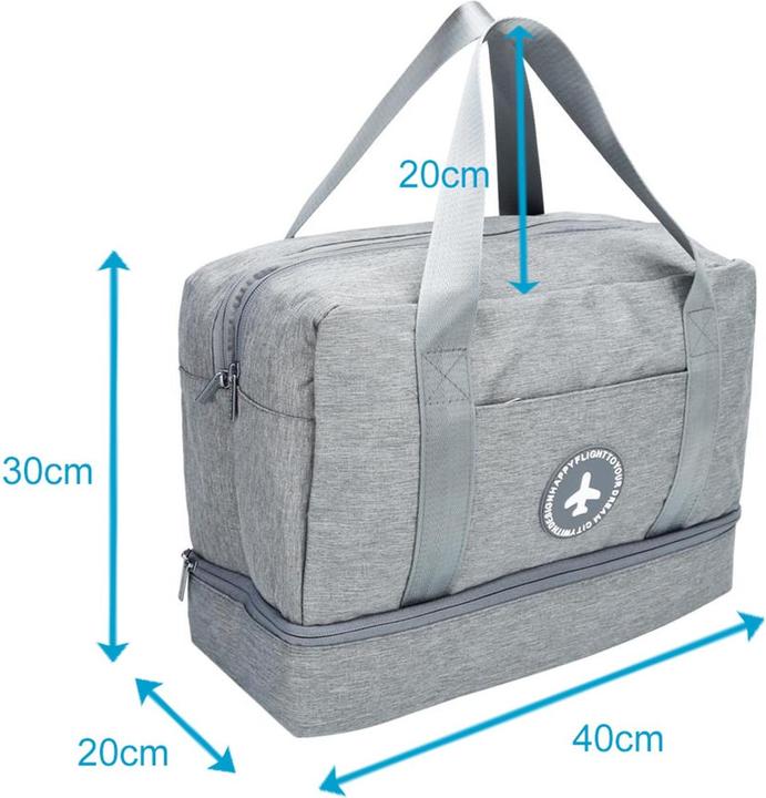 Produktbild Intirilife Wasserfeste Reisetasche in GRAU