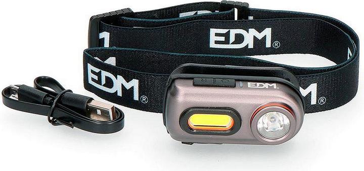 EDM LED-Kopf-Taschenlampe 36416 Schwarz 5 W (400 lm)