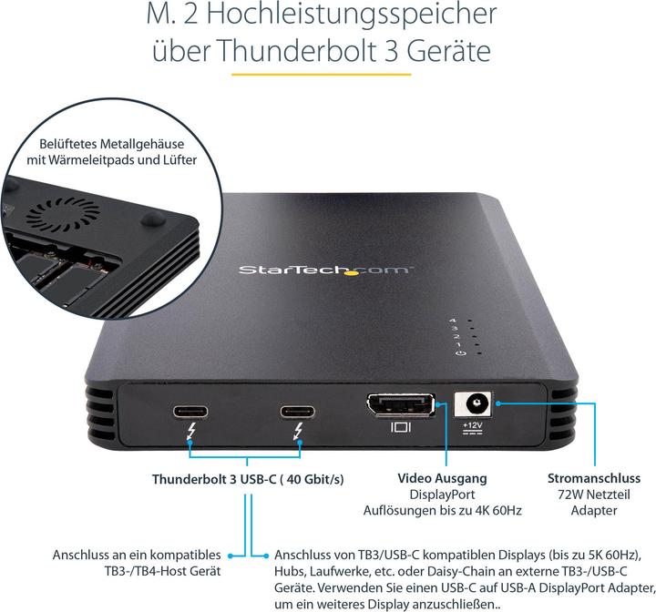Actual product image StarTech 4 Bay NVMe Enclosure (M.2)