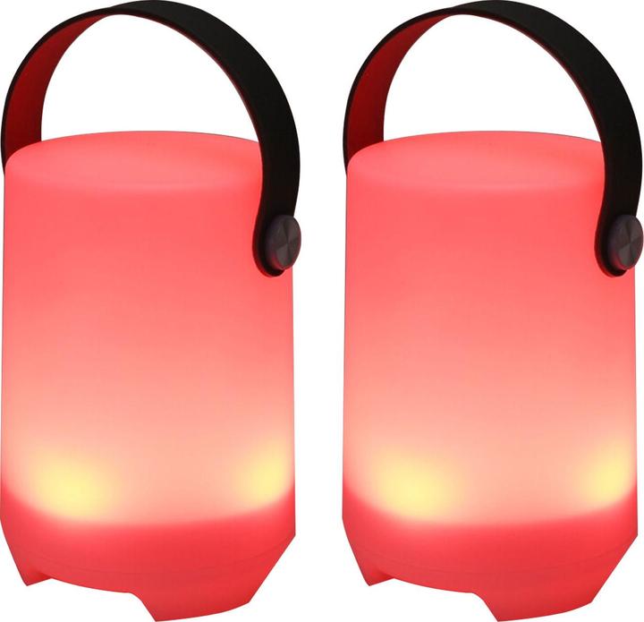 Produktbild Home&Styling Akku Tischlampe, Lichtmodi in weiss & 16 RGB-Farben, IP44, 2er-Set