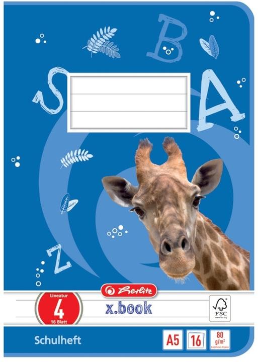 Actual product image Herlitz Exercise book x.book, DIN A5, ruling 4 / lined (A5, Lined, No binding)