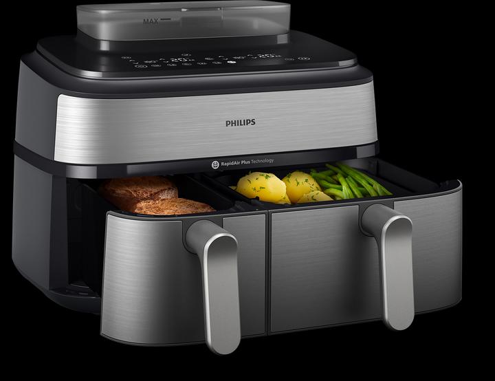 Actual product image Philips Steam Airfryer Dual Basket NA555/00