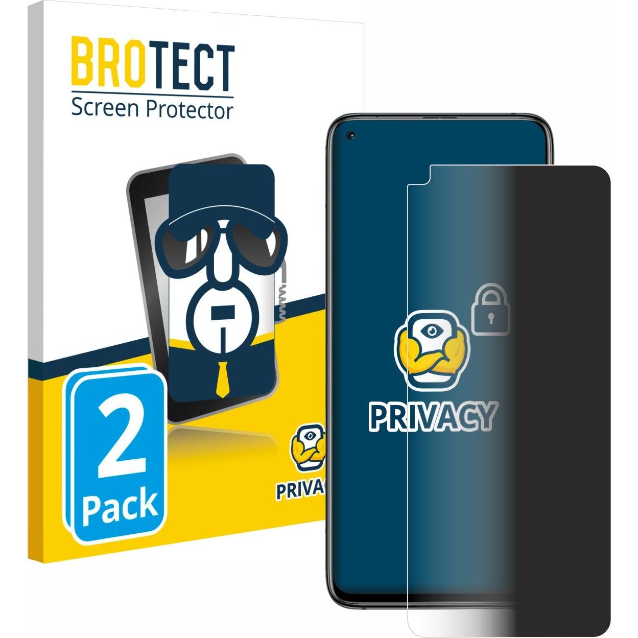 BROTECT Sichtschutzfolie Anti-Spy Privacy Folie Blaulicht-Schutz (2 Stück, Xiaomi Mi 10T Pro 5G), Smartphone Schutzfolie...