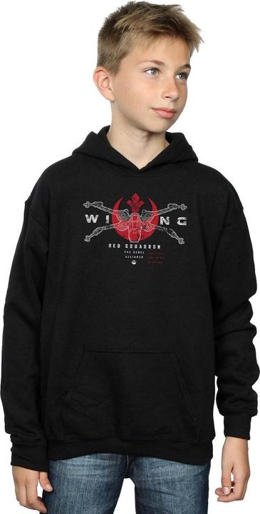 Actual product image Star Wars Boys Rogue One X-Wing Red Squadron Hoodie (152, 158)