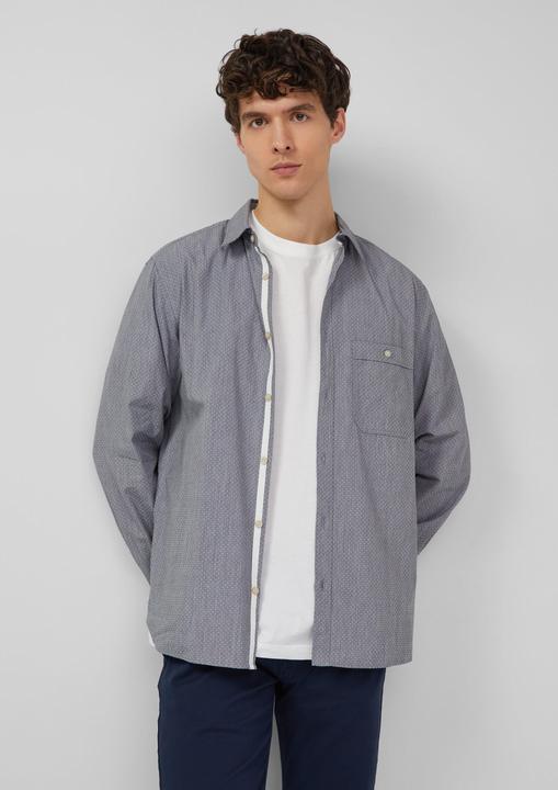 Immagine prodotto s.Oliver Hemd Regular Fit: Gemustertes Langarmhemd mit Kentkragen (S)