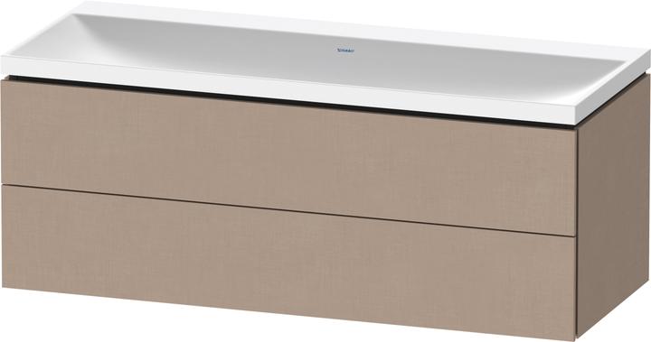 Actual product image Duravit L-Cube c-shaped Ensemble suspendu, 2 tiroirs, sans trop-plein, sans trou pour robinetterie