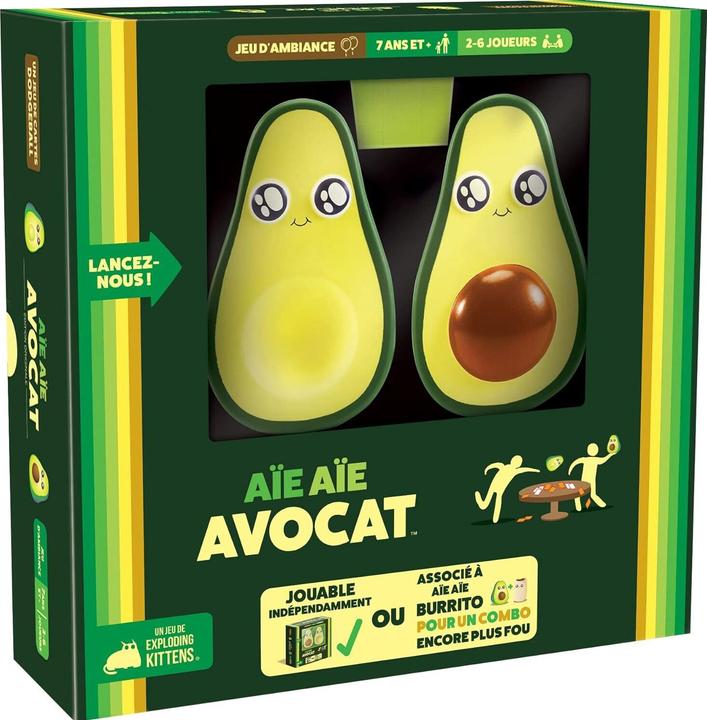 Actual product image Exploding Kittens Jeu - Aie Aie Avocat (2 - 6 Players)