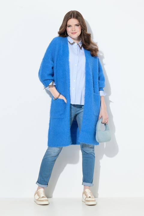 Produktbild Ulla Popken Long-Strickjacke, kuschelweich, offene Form, Langarm (56)