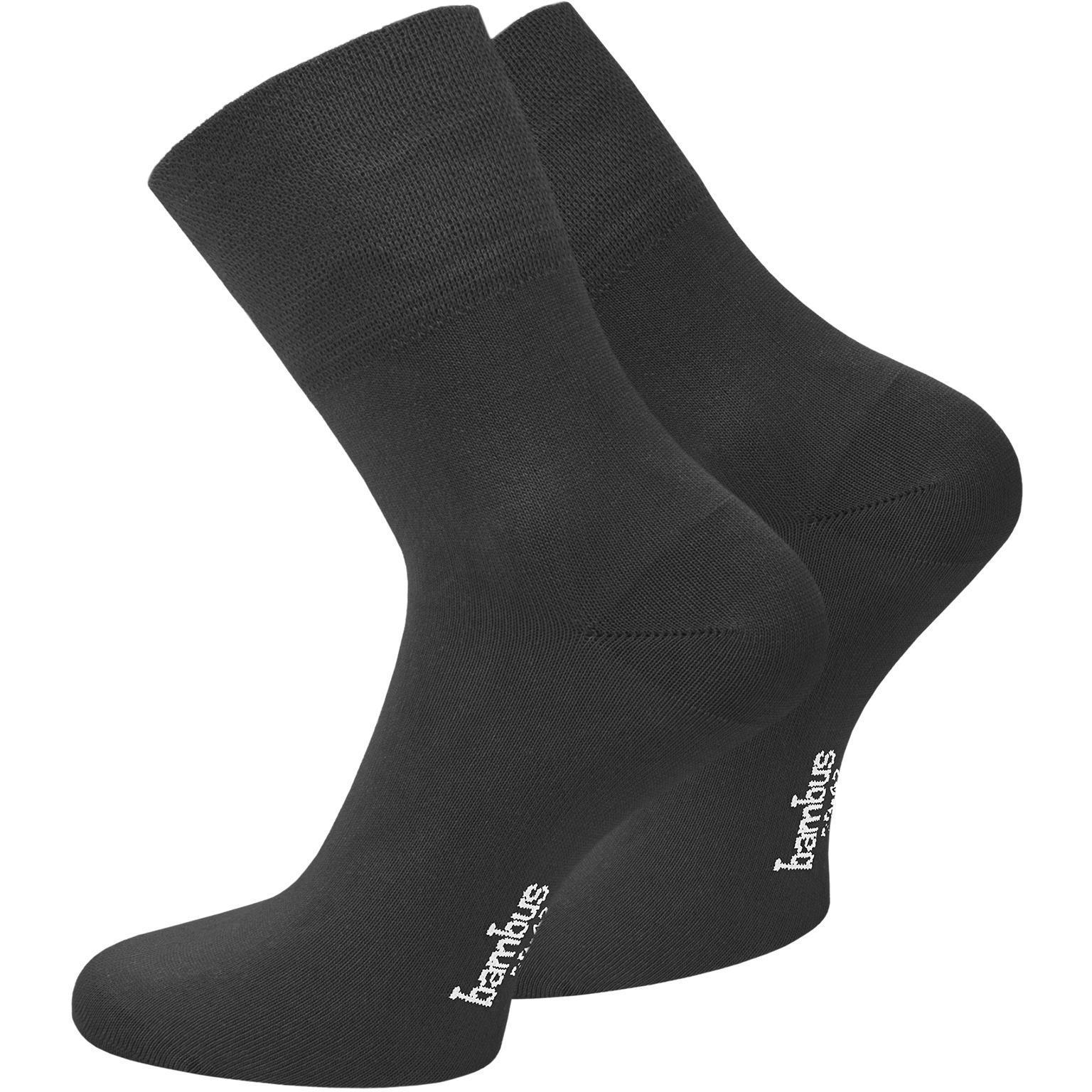 Thumbnail - Normani, Herren, Socken, 6 Paar Bambus-Gesundheitssocken Kurzschaft, Schwarz, (6er Pack, 35 - 38)