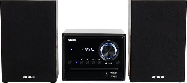 Aiwa MCBT-350 Micro Hi-Fi System, black (Bluetooth, CD player, 2x 10 W)