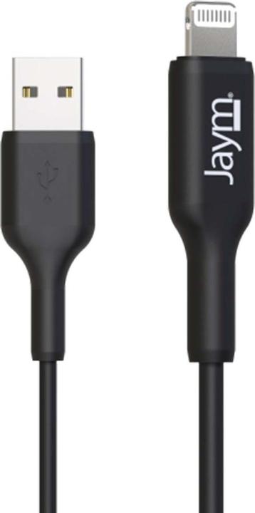 Produktbild Jaym PACK CHARGEUR VOITURE 2 USB-A 12W 12-24V + CABLE USB-A VERS LIGHTNING MFI 1M NOIRS - ®**
